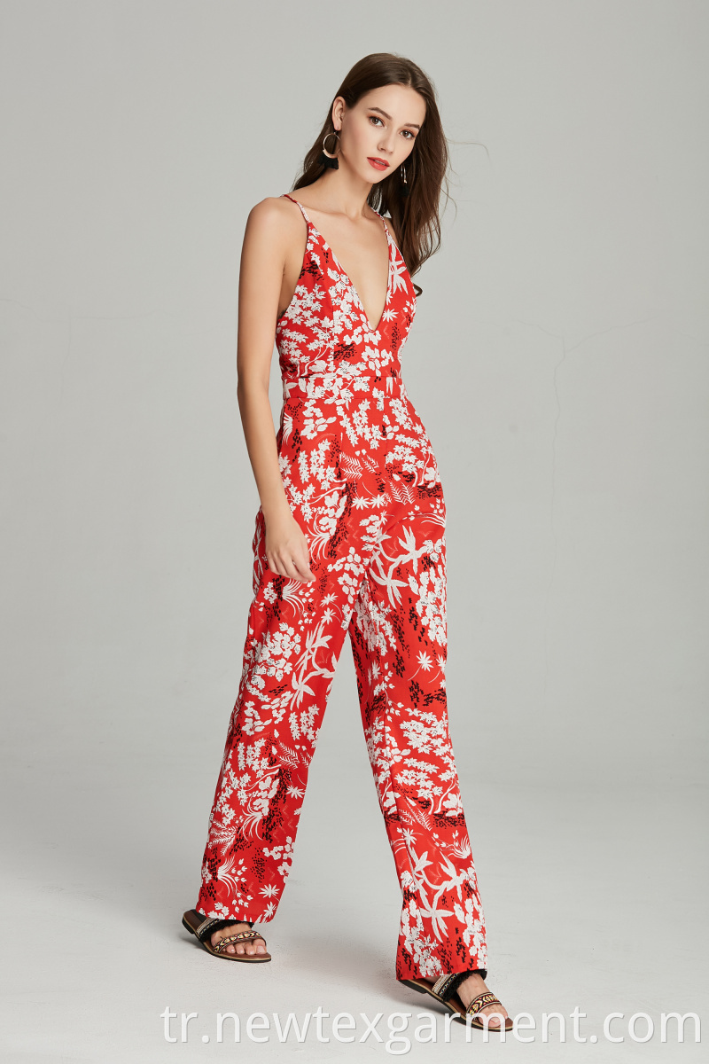 printed women's jumpsuit